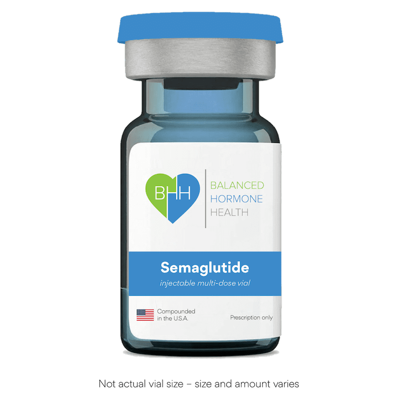 Semaglutide GLP-1 medical weight loss vials, multiple sizes, supporting appetite control and sustainable weight management.