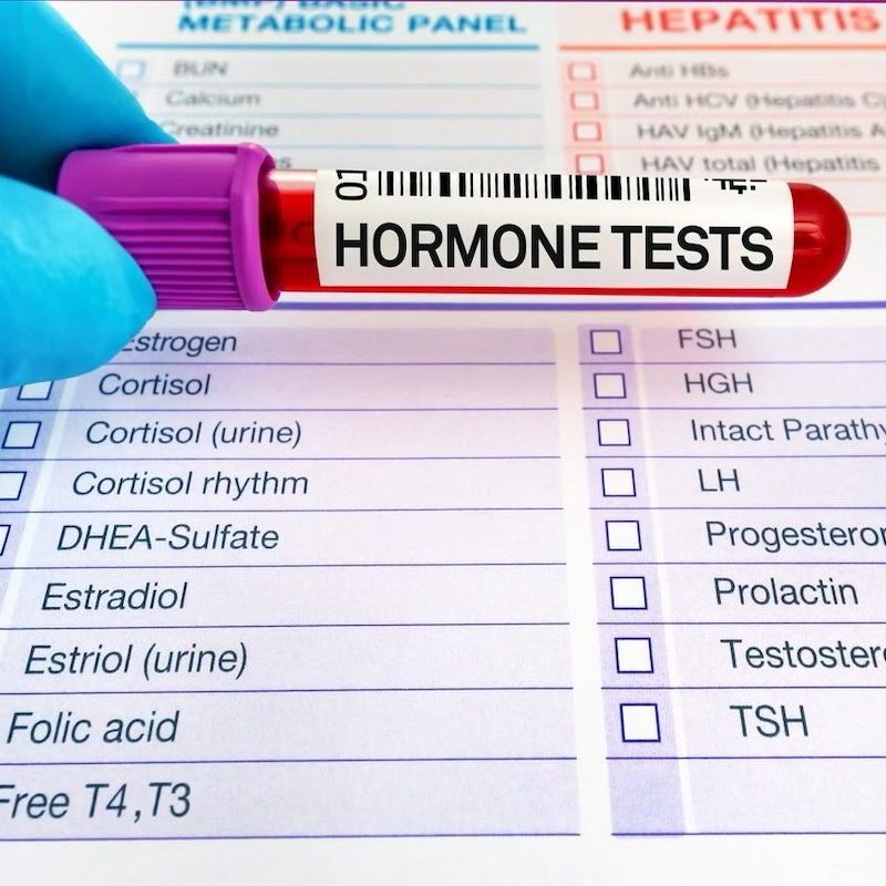 Mail-in hormone lab kit for comprehensive biomarker testing at home.
